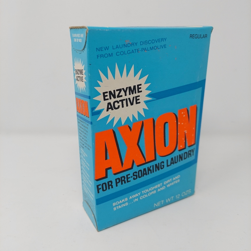 Axion Vintage Colgate Palmolive Pre Soak Laundry Detergent 1960's Full Box 12 Oz
